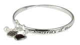 4031398 February Birthday Bangle Bracelet Present Gift Charms Gift Box