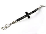 4031415 John 3:16 Chain Link Bracelet Imprinted Leather Christian Scripture B...