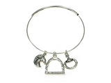 4031438 Western Equine Expandable Bangle Cowgirl Bracelet Cow Girl Up