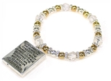 4031458 Serenity Prayer Picture Frame Locket Style Stretch Bracelet Bead Beaded