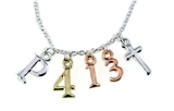 4031465 Philippians 4:13 Initials Necklace Scripture Verse I Can Do All Thing...