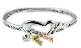 4031469 1 Corinthians 13:13 Twisted Bangle Bracelet Faith Hope Love Christian...