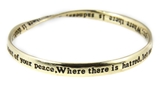 4031470 St Francis Prayer Bangle Bracelet Assisi Instrument of Peace Catholic