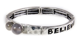 4031500 Believe Stretch Bracelet Christian Fish Beaded Beads