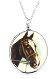 4031505 Horse Pendant Necklace Equine Equestrian Western Theme Cowgirl