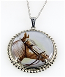 4031507 Horse Pendant Necklace Equine Equestrian Western Theme Cowgirl