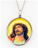 4031509 Jesus Pendant Necklace Crown of Thorns Suffering Crucified Christ