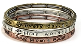 4031524 Stretch Bracelet Set 3 Separate Bracelets Mother Verse Mom Special