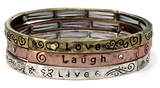 4031525 Stretch Bracelet Set 3 Separate Bracelets Live Well Laugh Often Love ...