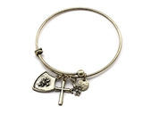 4031565 Cross & Shield Charm Stacking Bracelet Fashion Extremely Popular Designer