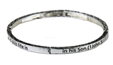 4031567 1 John 5:11 Petite Stretch Bracelet God Has Given Us Eternal Life 