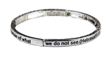 4031568 Hebrews 11:1 Petite Stretch Bracelet Now Faith Is Being Certain Things Hoped For 