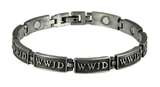 4031682 WWJD Magnetic Bracelet What Would Jesus Do Adjustable Removable Links