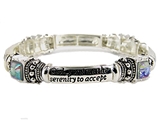 4030096 Serenity Prayer Stretch Bracelet God Grant Me AA Recovery