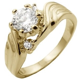 T13 TQW10337ZCB  1.6 Carat CZ Diamond Engagement Ring