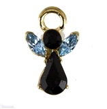 6030002 African American March Birthstone Angel lapel Pin Guardian Angel 