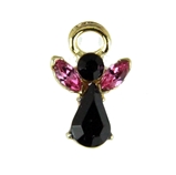 6030010 African American October Birthstone Angel lapel Pin Guardian Angel