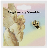 6030082 Guardian Angel Lapel Pin Brooch Tack Pin Christian Religious Jewelry