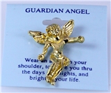 6030103 Guardian Angel Lapel Pin Brooch Tack Pin Christian Religious Jewelry