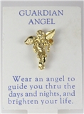 6030121 Guardian Angel Lapel Pin Tack Brooch July Ruby Birthstone