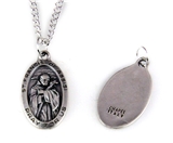 6030141 St Saint Francis of Assisi Patron Saint Medallion Necklace Pendant