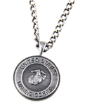 6030148 US United States Marine Corp Marines Necklace Medallion Armed Service...