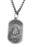 6030153 US United States Navy Necklace Medallion Armed Services Dogtag Dog Tag