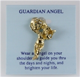 6030170 Guardian Angel Lapel Pin Tie Tack Brooch Michael Archangel Protector