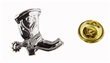 6030251 Western Cowboy Boot with Spur Lapel Pin Tie Tack Brooch Cowgirl