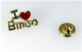 6030268 I Love Bingo I Heart Bingo Lapel Pin Tie Tack Brooch