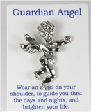 6030274 Guardian Angel Lapel Pin Tie Tack Brooch Michael Archangel Protector ...