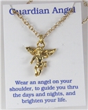 6030276 Guardian Angel Necklace Christian Religious Jewelry Touched By An Arc...