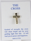 6030290 Christian Cross Lapel Pin Brooch Tie Tack Made in USA