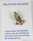 6030291 Christian Praying Hands 14kt Gold Plated Lapel Pin Brooch Tie Tack Ma...