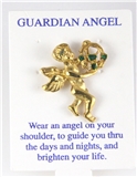 6030292 Irish Guardian Angel Lapel Pin Brooch Tie Tack 4 Four Leaf Clover