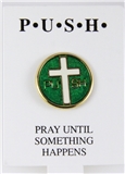 6030302 PUSH Pray Until Something Happens Lapel Pin P.U.S.H. Brooch Tie Tack ...