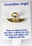 6030334 Wings & Halo Guardian Angel 14kt Gold Plated Lapel Pin Brooch Tie Tac...