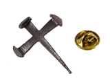 6030340 Rugged Cross Nail Lapel Pin Crucifix Brooch Tie Tack Jesus 