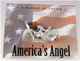 6030347 Patriotic Angel US United States American Flag Lapel Pin Brooch Tie T...