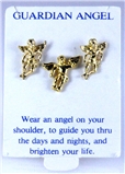 6030352 Angel Pin Brooch Tie Tack & Earring Set 14kt Gold Plated Made in USA ...