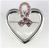 6030353 Breast Cancer Awareness Pin Lapel Brooch Pink Ribbon