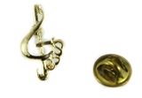 6030385 Music Note & Jesus Lapel Pin Music Minister Volunteer Church Choir La...