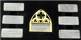 6030391 Cathedral Window Brooch Pin With Assorted Removable Christian Scriptu...