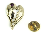 6030393 February Birthstone Healing Angel Wings Lapel Pin Volunteer Helper Ap...