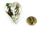 6030396 May Birthstone Healing Angel Wings Lapel Pin Volunteer Helper Appreci...