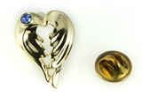 6030400 September Birthstone Healing Angel Wings Lapel Pin Volunteer Apprecia...