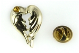 6030402 November Birthstone Healing Angel Wings Lapel Pin Volunteer Helper Ap...