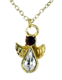 6030419 January Birthstone Angel Necklace Pendant Guardian Secret Friend Appr...