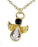 6030423 May Birthstone Angel Necklace Pendant Guardian Secret Appreciation Re...