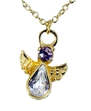 6030424 June Birthstone Angel Necklace Pendant Guardian Secret Appreciation R...